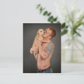 Liebe-Welpen Postkarte (Stehend Vorderseite)