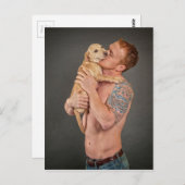 Liebe-Welpen Postkarte (Vorne/Hinten)