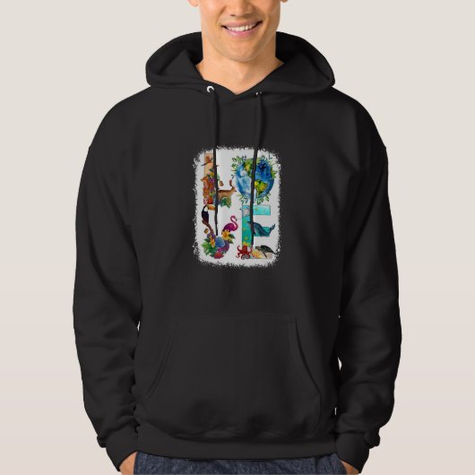 Liebe Welt-Erde-Planet Hoodie (Vorderseite)