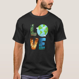 Liebe Welt-Erde-Planet T-Shirt