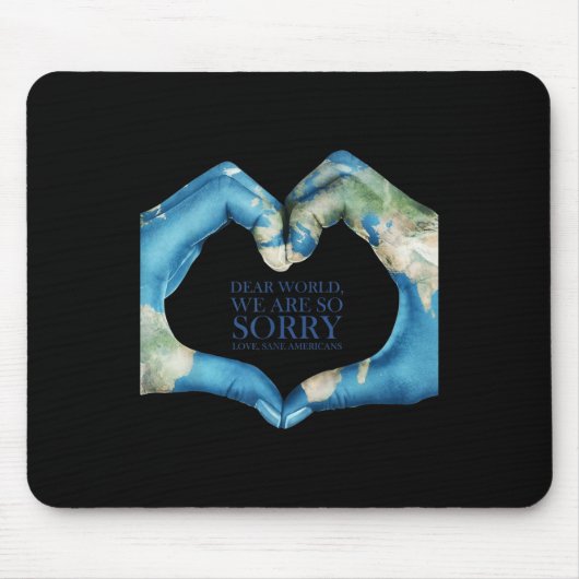 Liebe Welt Es Tut Uns Leid Vintage  Mousepad (Vorne)