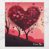 Liebe Welt: Valentinisches Weinlabel Weinetikett (Einzelnes Label)