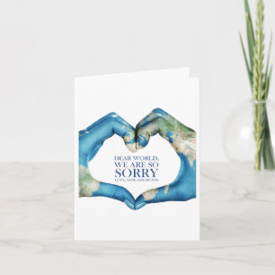 Liebe Welt war leider Vintag Karte