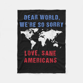 Liebe Welt wir sind so leid für Amerikaner Fleecedecke