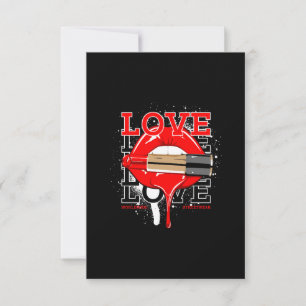 Liebe weltweit Streetwear Lips Vintage Mode Einladung