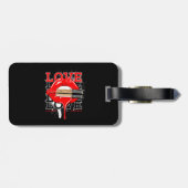 Liebe weltweit Streetwear Lips Vintage Mode Gepäckanhänger (Rückseite horizontal)