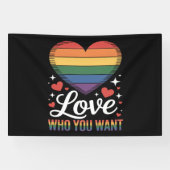 Liebe wen du willst Gay Pride LGBT Banner (Horizontal)