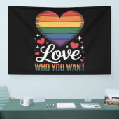 Liebe wen du willst Gay Pride LGBT Banner (Messe)