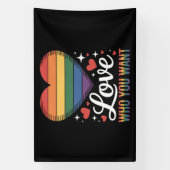 Liebe wen du willst Gay Pride LGBT Banner (Vertikal)