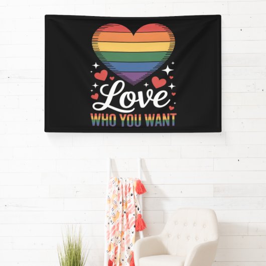 Liebe wen du willst Gay Pride LGBT Banner (InSitu)