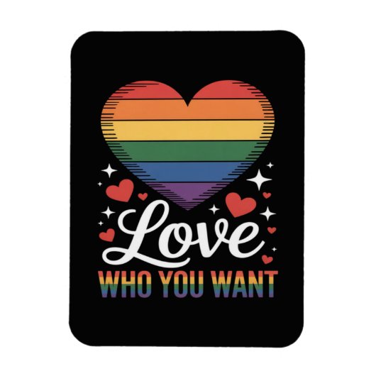 Liebe wen du willst Gay Pride LGBT Magnet (Vertikal)
