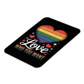Liebe wen du willst Gay Pride LGBT Magnet (Linke Seite)