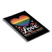 Liebe wen du willst Gay Pride LGBT Notizblock (Rechte Seite)