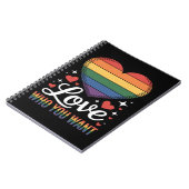 Liebe wen du willst Gay Pride LGBT Notizblock (Linke Seite)