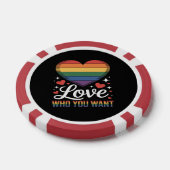 Liebe wen du willst Gay Pride LGBT Pokerchips (Einzeln)