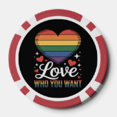 Liebe wen du willst Gay Pride LGBT Pokerchips (Rückseite)