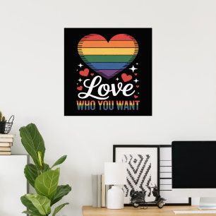 Liebe wen du willst Gay Pride LGBT Poster