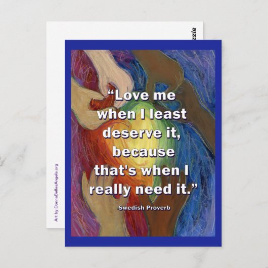 Liebe, wenn ich es zumindest verdiene Art Postkart Postkarte (Vorne/Hinten)