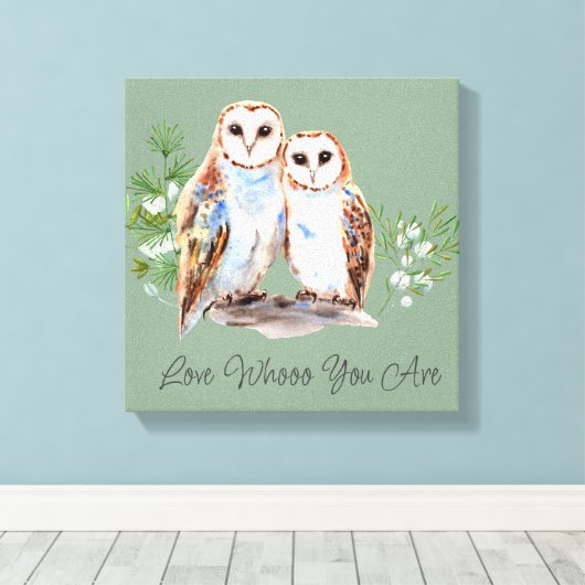 Liebe, wer du bist rustikale Wasserfarbe Leinwanddruck (Insitu (Holzboden))