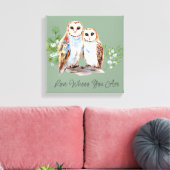 Liebe, wer du bist rustikale Wasserfarbe Leinwanddruck (Insitu (Wohnzimmer))