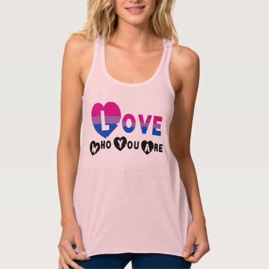 Liebe, wer Sie sind - Bisexuelle Version Tank Top (Vorderseite)