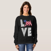 Liebe West Highland Terrier Westie US American Fla Sweatshirt (Vorne ganz)