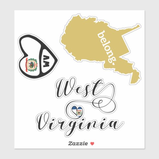 Liebe West Virginia, Blatt Die Aufkleber schneiden (Blatt)