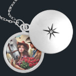 Liebe Western Cowgirl Keepake Necklace Medaillon<br><div class="desc">Erstellen Sie eine bleibende Erinnerung mit einer silbernen Halskette aus Keepsake. Passen Sie diese Halskette mit Ihrem eigenen Foto an.</div>