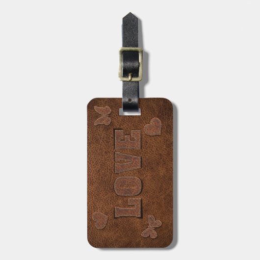 Liebe Western Style Gepäckanhänger (Vorderseite vertikal)