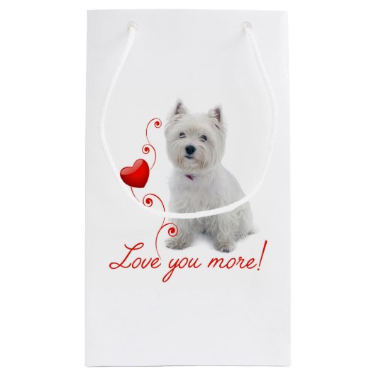 Liebe! Westie Gift Bag Kleine Geschenktüte (Rückseite)