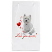Liebe! Westie Gift Bag Kleine Geschenktüte (Vorderseite)