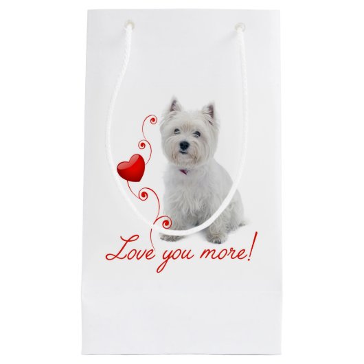 Liebe! Westie Gift Bag Kleine Geschenktüte (Vorderseite)