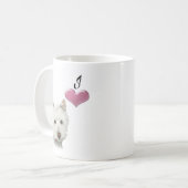 Liebe Westie Hundekunst-Tasse Kaffeetasse (Vorderseite Links)