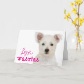 Liebe Westies Blank Note Card Karte (Gelbe Blume)