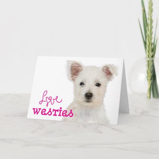 Liebe Westies Blank Note Card Karte (Vorderseite)