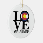 LIEBE Westminster Colorado Keramik Ornament (Rechts)