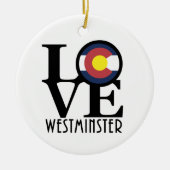 LIEBE Westminster Colorado Keramik Ornament (Vorne)
