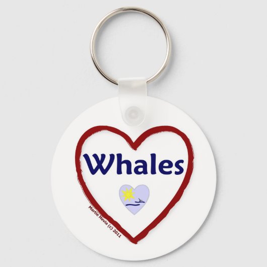 Liebe Whales Schlüsselanhänger (Vorderseite)