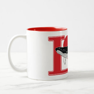 Liebe Whales Zweifarbige Tasse