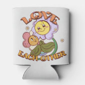 Liebe | Whimsisches Blumendesign Dosenkühler (Rückseite)