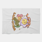 Liebe | Whimsisches Blumendesign Geschirrtuch (Horizontal)