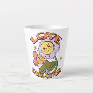 Liebe   Whimsisches Blumendesign Milchtasse