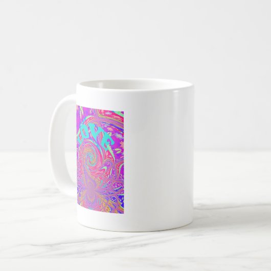 Liebe Whirlpool faszinierend Cyan Text Art Graphic Kaffeetasse (Vorderseite Links)