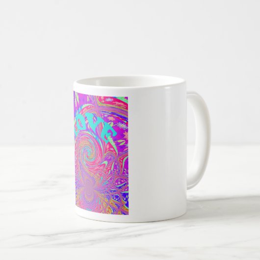 Liebe Whirlpool faszinierend Cyan Text Art Graphic Kaffeetasse (VorderseiteRechts)