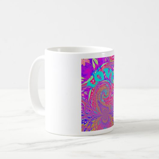 Liebe Whirlpool faszinierend Cyan Text Art Graphic Kaffeetasse (Vorderseite Links)