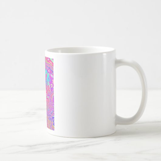 Liebe Whirlpool faszinierend Cyan Text Art Graphic Kaffeetasse (Rechts)