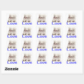 Liebe White Bichon Frise Welpe Hunde Stickers (Blatt)