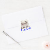 Liebe White Bichon Frise Welpe Hunde Stickers (Umschlag)