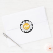 Liebe White Daisy Blume Black Floral Sticker (Umschlag)