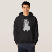 Liebe White Pomsky Spitz Husky Hoodie (Vorne ganz)